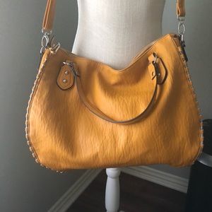 Jessica Simpson Mustard Yellow Crossbody Tote